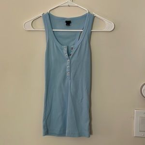 Baby Blue Ribbed Racerback Tank